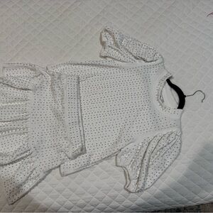 QUEEN OF SPARKLES bridal skirt and top set with pearls and rhinestones